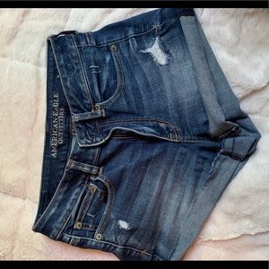 AE denim shorts